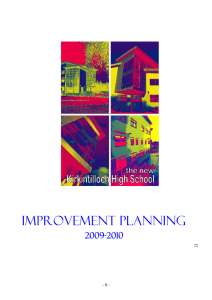 IMPROVEMENT PLANNInG 2009-2010  - 0 -