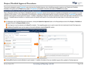 Project/Flexfield Approval Procedures