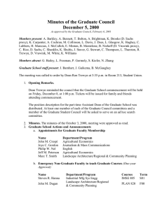 Minutes of the Graduate Council December 5, 2000