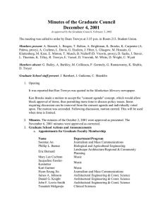 Minutes of the Graduate Council December 4, 2001