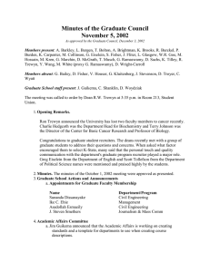 Minutes of the Graduate Council November 5, 2002