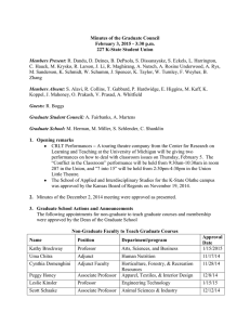 Minutes of the Graduate Council February 3, 2015 - 3:30 p.m.