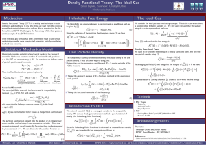Density Functional Theory: The Ideal Gas Motivation M A S