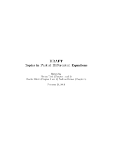 DRAFT Topics in Partial Differential Equations