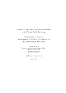 Attractors and Finite-Dimensional Behaviour in the Navier-Stokes Equations Instructional Conference