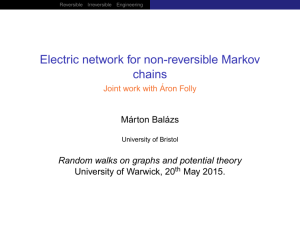 Electric network for non-reversible Markov chains M ´arton Bal ´azs