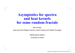 Asymptotics for spectra and heat kernels for some random fractals
