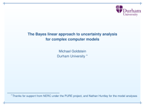 The Bayes linear approach to uncertainty analysis for complex computer models