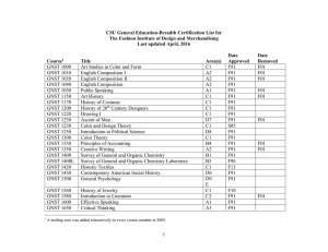CSU General Education-Breadth Certification List for