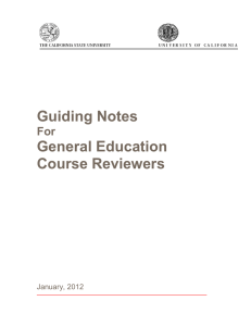 Guiding Notes General Education  Course Reviewers