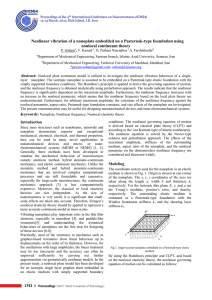 Nonlinear vibration of a nanoplate embedded on a Pasternak-type foundation... nonlocal continuum theory