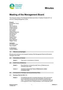Minutes Meeting of the Management Board