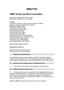 MINUTES  HMIE Audit and Risk Committee