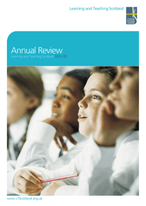 Annual Review Learning and Teaching Scotland 2007–08 www.LTScotland.org.uk