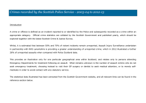 Crimes recorded by the Scottish Police Service - 2003-04 to...