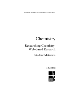 Chemistry Researching Chemistry: Web-based Research Student Materials