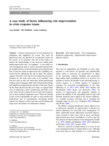 A case study of factor influencing role improvisation