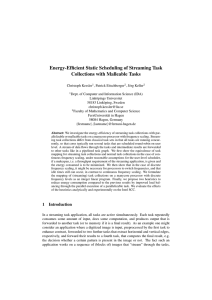 Energy-Efficient Static Scheduling of Streaming Task Collections with Malleable Tasks