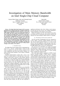 Investigation of Main Memory Bandwidth on Intel Single-Chip Cloud Computer Jörg Keller