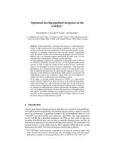 Optimized on-chip-pipelined mergesort on the Cell/B.E. ? Rikard Hult´en