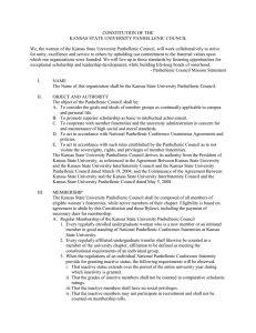 CONSTITUTION OF THE KANSAS STATE UNIVERSITY PANHELLENIC COUNCIL