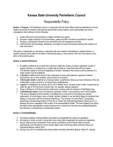Kansas State University Panhellenic Council Responsibility Policy
