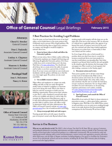 Office of General Counsel Legal Briefings Attorneys