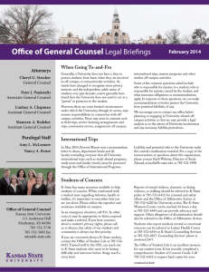 Office of General Counsel Legal Briefings When Going To-and-Fro Attorneys