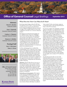 Office of General Counsel Legal Briefings Fisher Attorneys