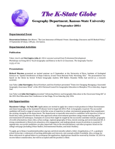 The K-State Globe  Geography Department, Kansas State University Departmental Event
