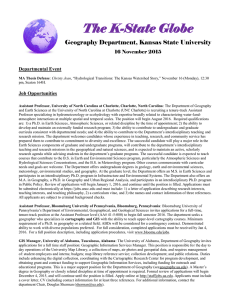 The K-State Globe  Geography Department, Kansas State University Departmental Event