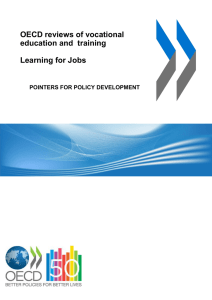OECD reviews of vocational education and  training  Learning for Jobs