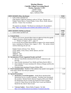 Meeting Minutes Cabrillo College Governing Board