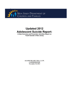 Updated 2012 Adolescent Suicide Report: