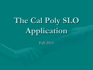 The Cal Poly SLO Application Fall 2015