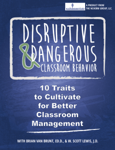 DISRUPTIVE dangerous classroom behavior 10 Traits