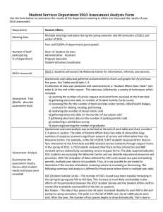 Student Services Department SSLO Assessment Analysis Form