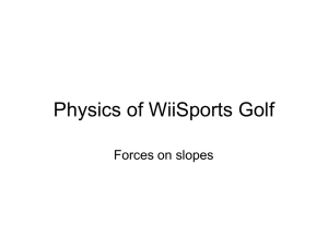 Physics of WiiSports Golf Forces on slopes