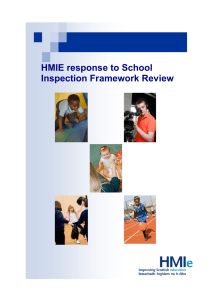 HMIE response to School Inspection Framework Review