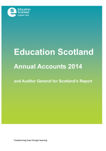 Education Scotland Annual Accounts 2014 and Auditor General for Scotland’s Report