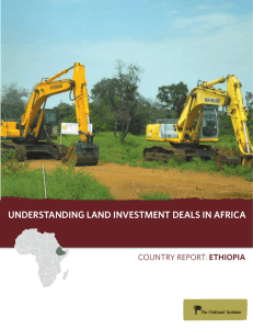 Understanding Land investment deaLs in africa ethiopia