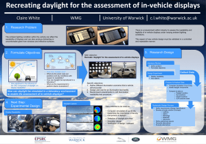 Recreating daylight for the assessment of in-vehicle displays Claire White WMG