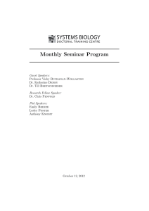 Monthly Seminar Program