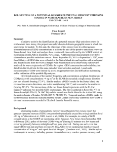 SNJ-DEP-SR11-018  DELINEATION OF A POTENTIAL GASEOUS ELEMENTAL MERCURY EMISSIONS