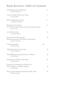 Book Reviews: Table of Contents