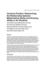 Inclusive Practice: Researching the Relationship between Mathematical Ability and Drawing