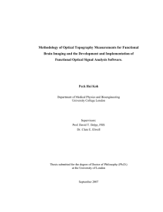 Methodology of Optical Topography Measurements for Functional