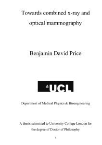 Towards combined x-ray and optical mammography  Benjamin David Price