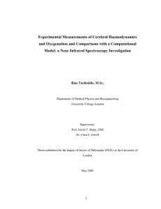 Experimental Measurements of Cerebral Haemodynamics