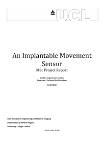 An Implantable Movement Sensor MSc Project Report